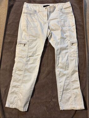 WHBM White Cargo Utility Pants